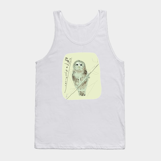 Owl drawing Tank Top by dddesign